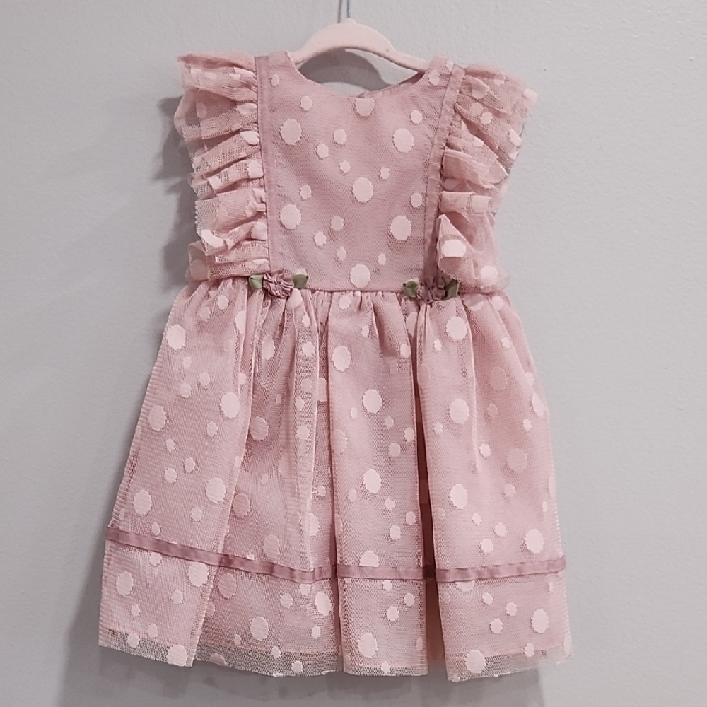 Pink Polka Dot Kids Dress